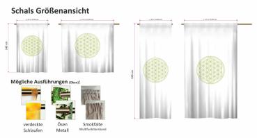 Grün Schlaufenschal Blume des Lebens verschiedene Ausführungen